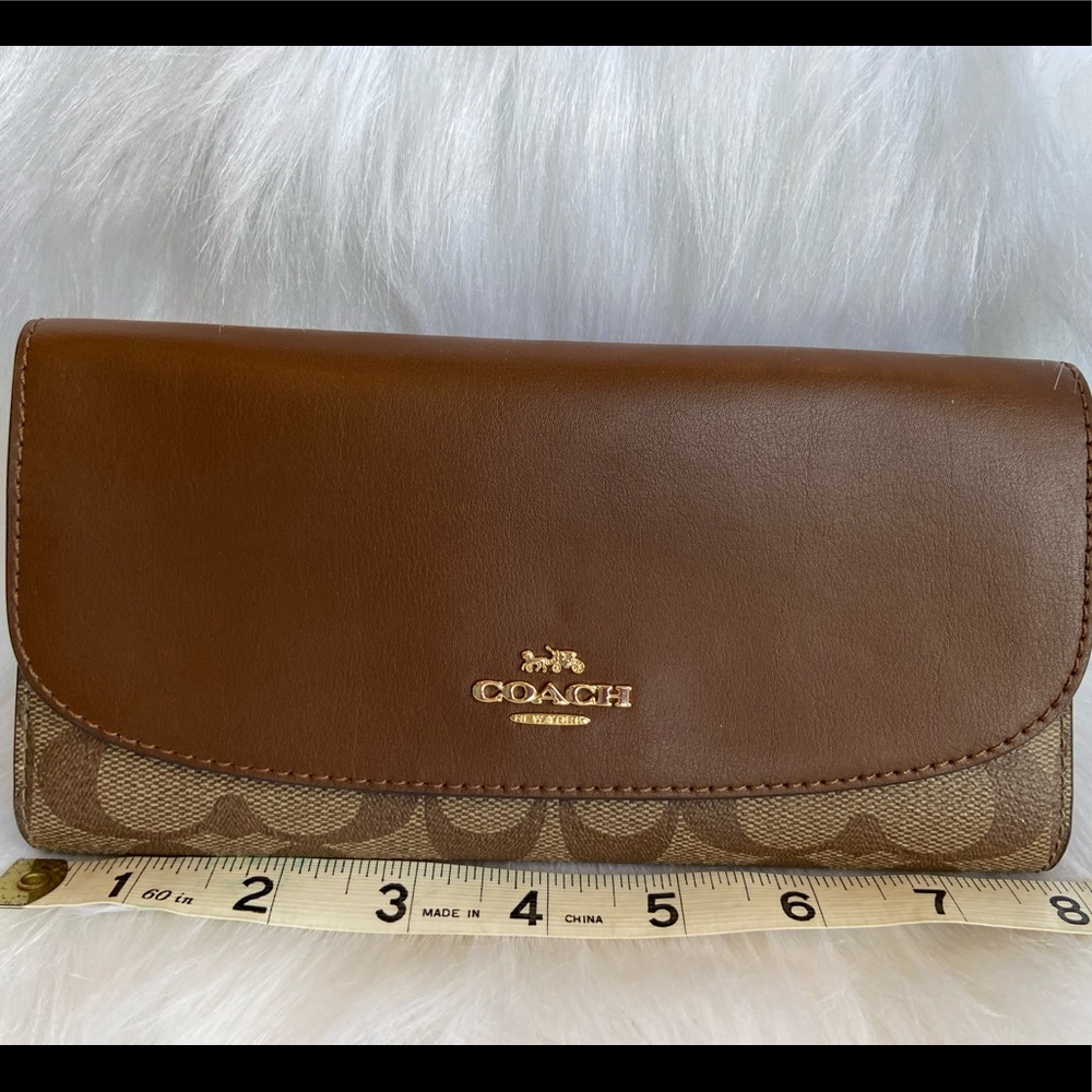 Coach Trifold Wallet signature Khaki/Brown